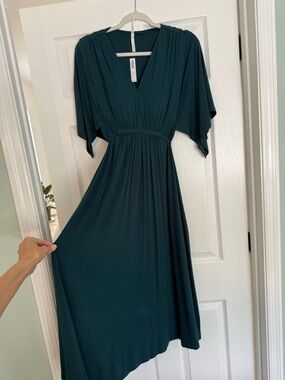 NWT! Soma teal dress, soft jersey fabric, size S